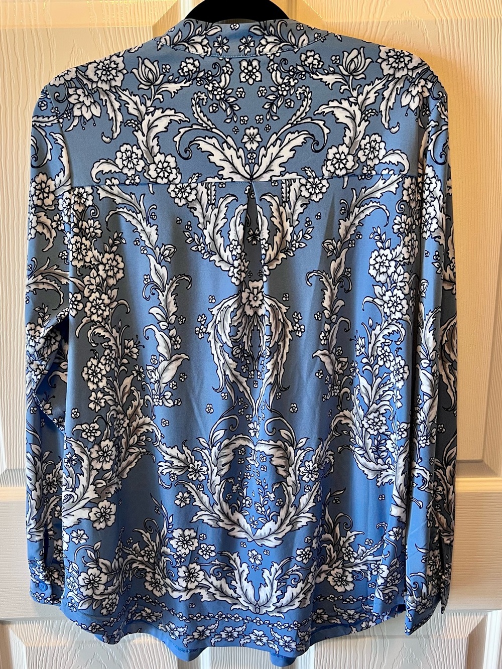 💙Belle by Kim Gravel Blue Floral Paisley Tunic Top Size Large QVC Boutique💙 - Picture 3 of 11